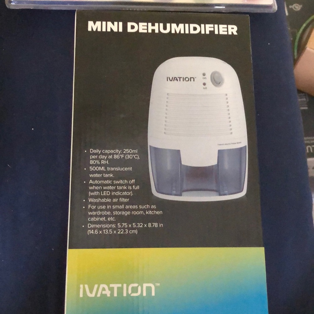 Ivation Mini Dehumidifier - NIB